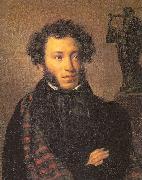 Orest Kiprensky The Poet, Alexander Pushkin Norge oil painting reproduction
